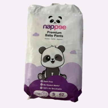 Photo 1 of 4 - ECOBABI - S Size (Pack of 62) Premium Cotton Disposable Diapers (PANT TYPE) - 4 to 8 Kgs | ECOBABI® Cotton Diapers for New Borns