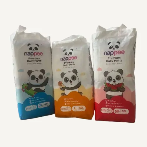 Photo 3 of 5 - ECOBABI - L Size (Pack of 52) Premium Cotton Disposable Diapers (PANT TYPE) - 9 to 14 Kgs | ECOBABI® Cotton Diapers for New Borns